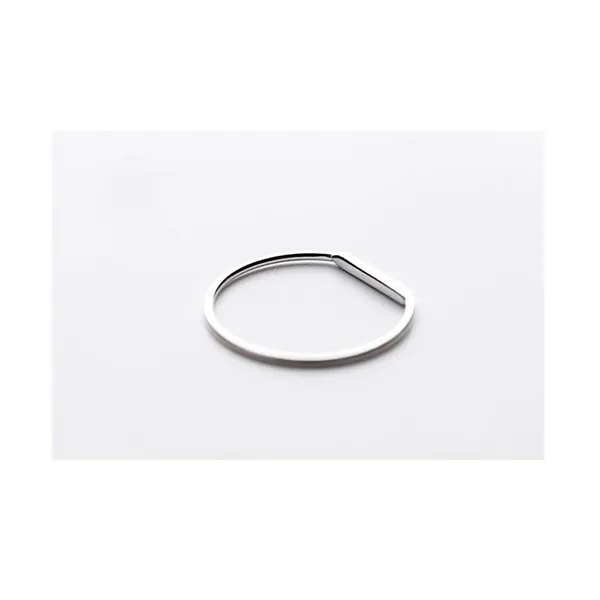 Boutique NEW Women's Dainty‎ White Gold-Plated S925 LOVE Bar Band Ring Size 7 - Image 9