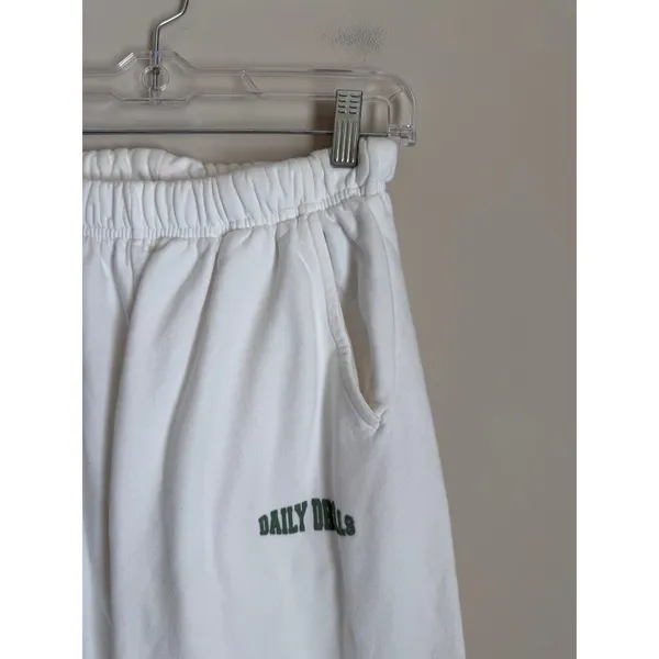 Daily Drills Made in USA Cotton Sweatpants XS/S White Logo Pants Joggers - Image 7