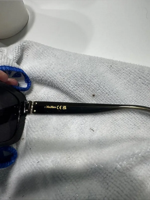 MaxMara Olive Brown Rectangle Women's Sunglasses - Image 2