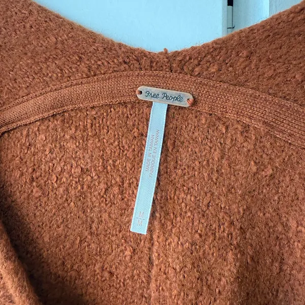 Free People Warm Cinnamon V-Neck Sweater - Image 2