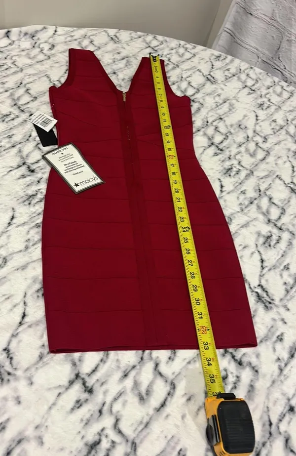 NWT Women's Double V Mini Bandage Dress Size XS. - Image 11