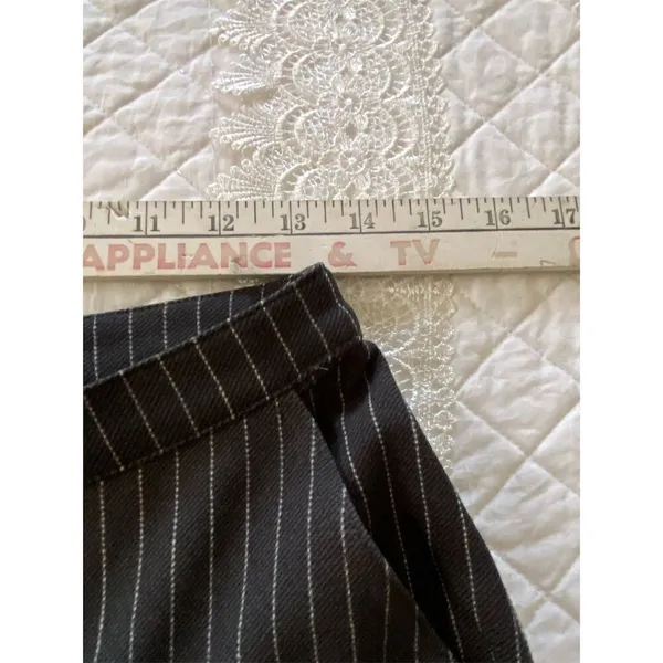 H&M Pinstriped Wide Leg Trousers Gray NWT Size Small - Image 9