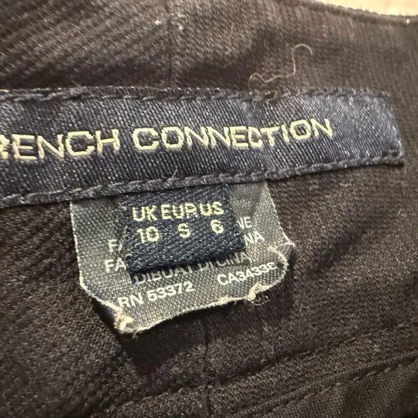 FRENCH CONNECTION Black 100% Cotton Cuffed Chino Shorts 3” Pockets Size 4 - Image 10