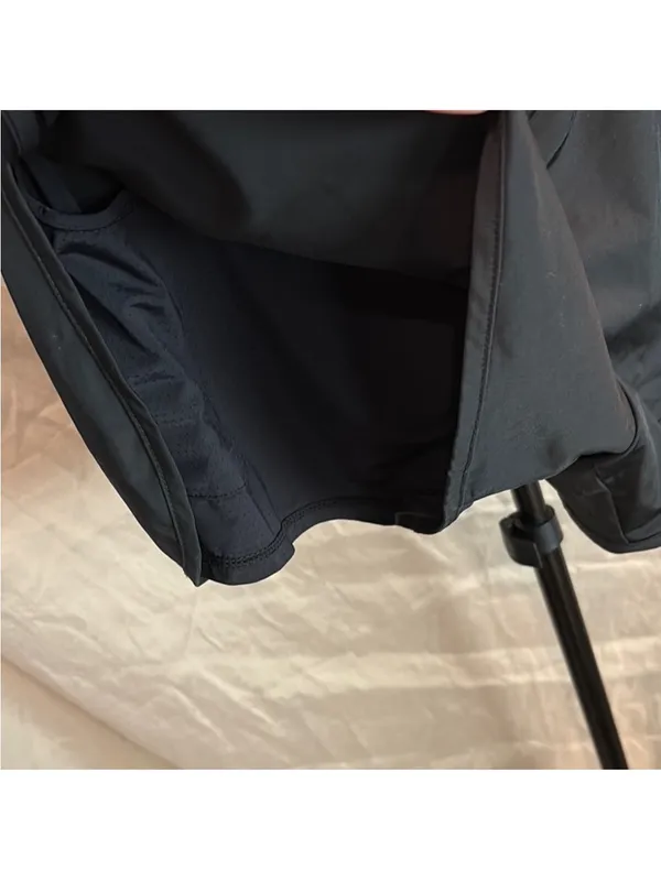 BeMaternity Black High-Waist Athletic Shorts with Curved Panels - Image 4