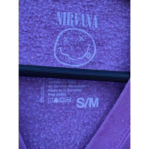 Urban Outfitters Nirvana Graphic Oversized Sweatshirt Pink Size Small/ Medium‎ - Image 4