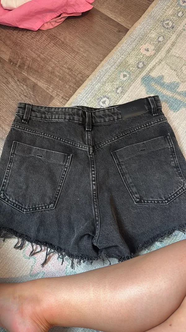 ZARA Jean Shorts Black - Image 2