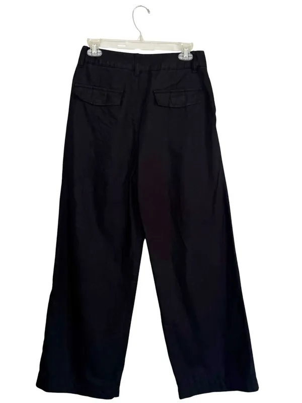 GAP Black Pleated Linen Pants size 6 - Image 2