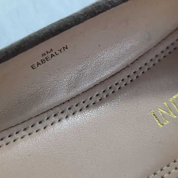 Enzo Angiolini Eabealyn Taupe Suede Ballet Flats Spotted‎ Pony Fur Cap Toe 8 - Image 4