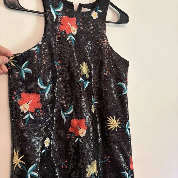 Lovers + Friends Caspian Embroidered Sequin Floral Shift‎ Dress Sz Small Revolve - Image 2