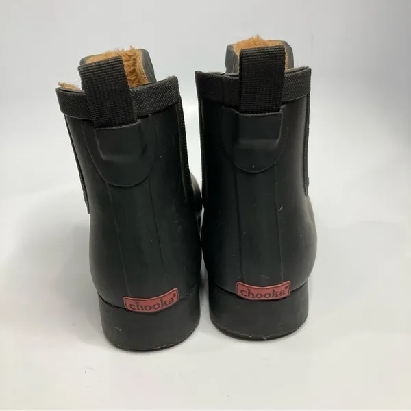 Chooka black Chelsea rain boots lined size‎ 6 - Image 2