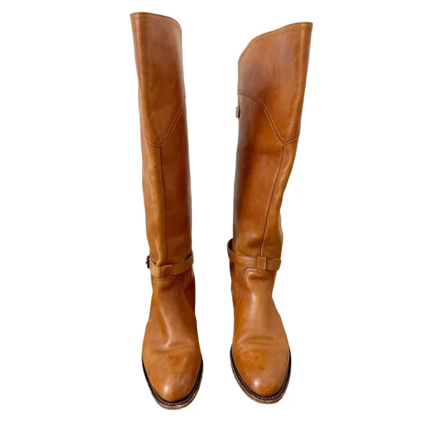 Frye Phillip Flat Riding Boot Brown Leather US 8 - Image 3