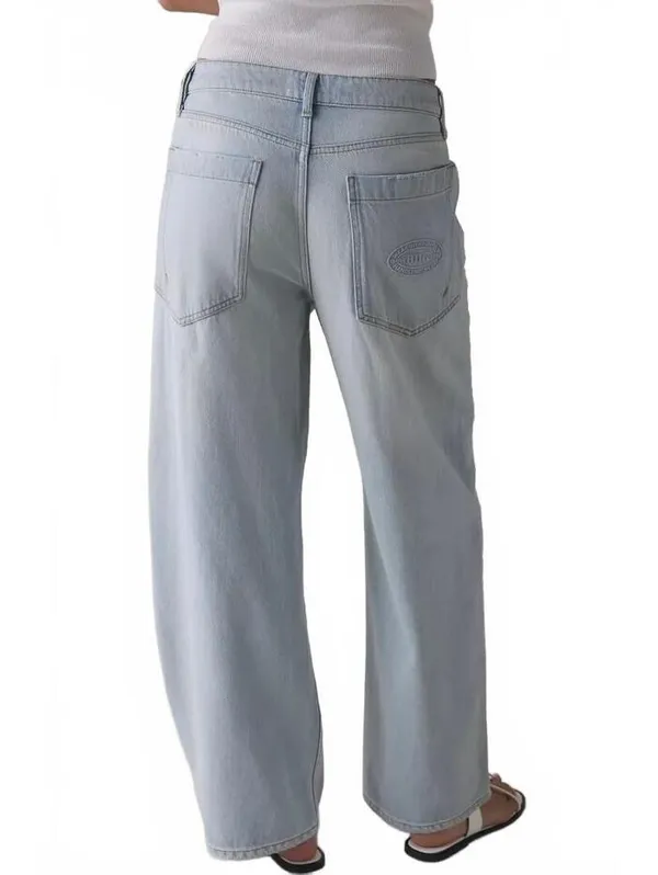 UO BDG Jaya Baggy Low-Rise Boyfriend Jeans Urban Outfitters NWT Blue Indigo 33 - Image 2