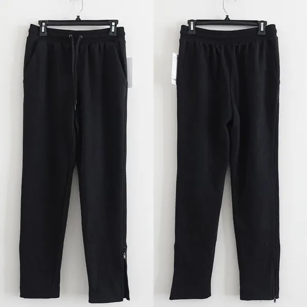 NWT Athleta Black Cozy Karma Zip Straight Leg Pull On Sweatpants Size S - Image 2