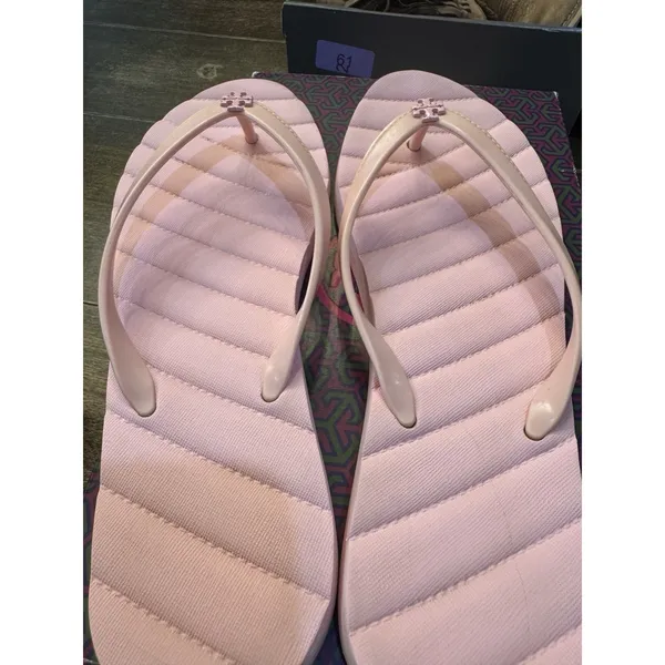 Tory Burch KIRA Flip Flops Petunia‎ Size 11 Store Display Pink - Image 9
