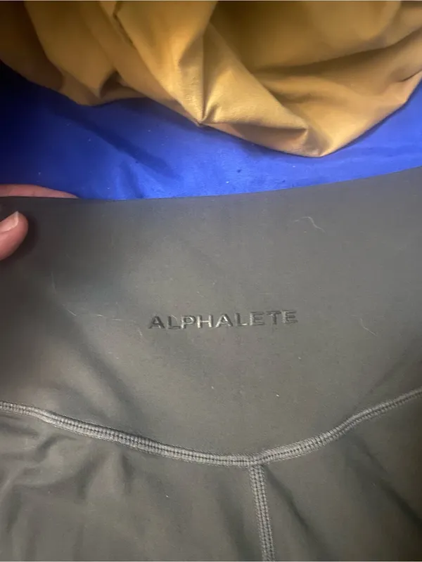 Alphalete Black leggings  with Subtle Logo - Image 6