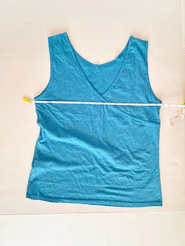 Leena & Lu GOTS Organic Pima Cotton Tank & Shorts Pajama Set - XL - Turquoise - Image 7