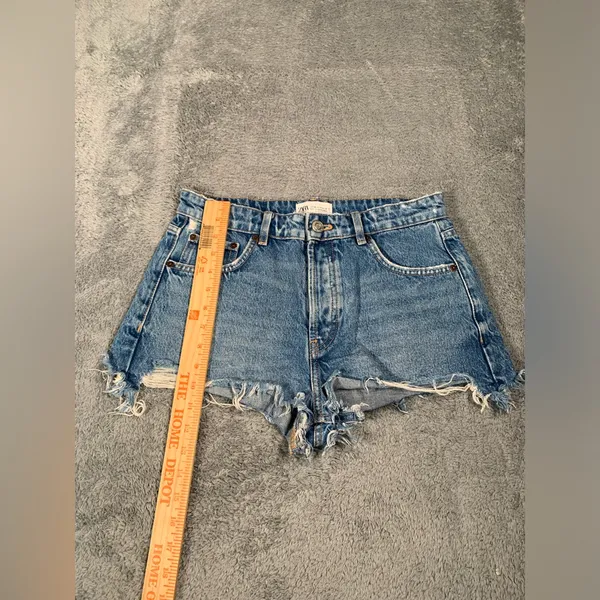 Zara Denim cutoff Blue Women Shorts 4 - Image 13