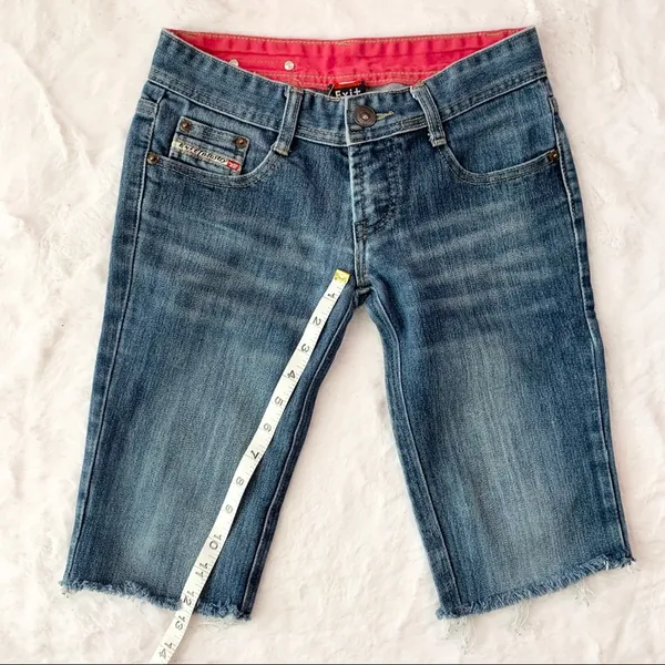 EXIT Medium Wash Denim Bermuda Jean Shorts Size 25 - Image 5
