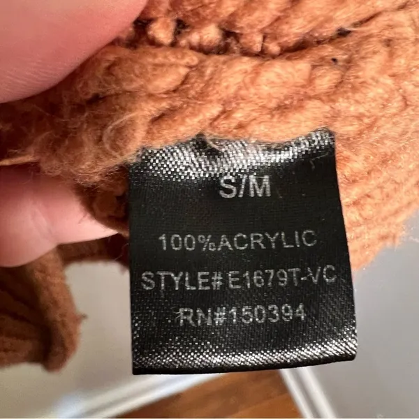 Etophe‎ Studios Women's Size Small/Medium Mock Neck Sweater Rust Brown Orange - Image 11