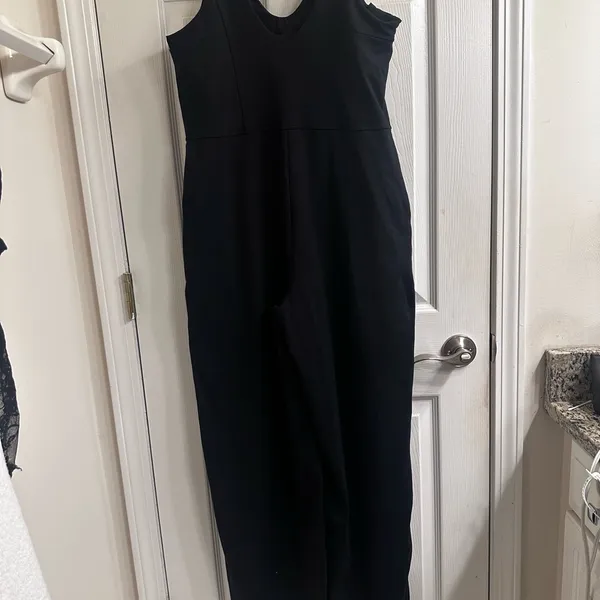 Zella Black Sheath Jumpsuit Sleeveless Scoop Neck - Image 3