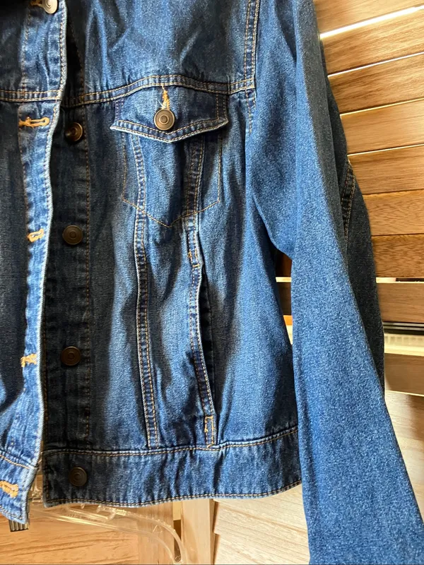 Faded Glory Blue Denim Jacket Large - Image 4