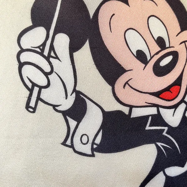 Vintage Walt Disney Company x Echo Conductor Mickey Silk Twill Square Scarf - Image 6
