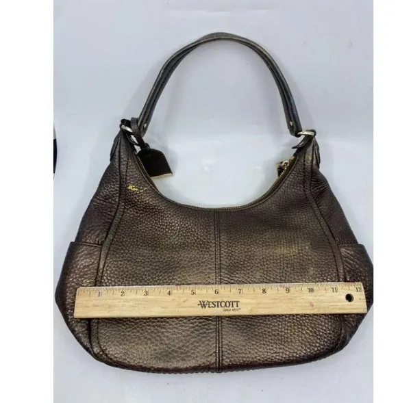 Cole Haan Leather Crossbody Brown Gold Customized - Image 9