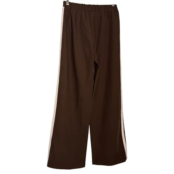 4th & Reckless Revolve Tammy Chocolate Brown Side Stripe Pull-On Track Pants M - Image 8