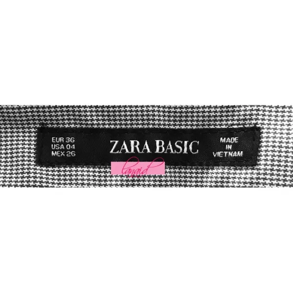 ZARA Trousers Check Pattern Plaid Skinny Slim Checkered Tartan Work Slacks Pants - Image 8