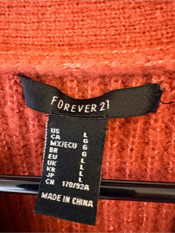 Forever 21 Cropped Button V-Neck Cardigan - Rose - Image 5
