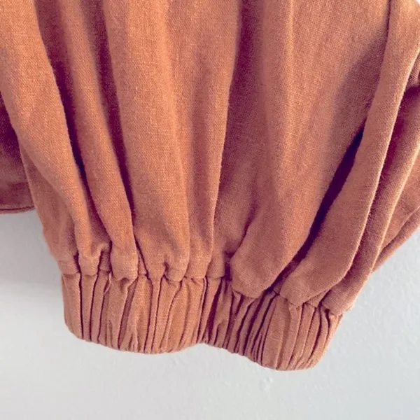 Free People Kirsten trouser rust/autumn leave linen pant - Image 5