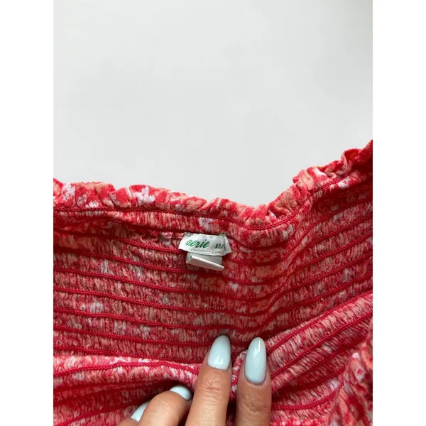 Aerie Red Floral Smocked Waist Flowy Shorts Womens XS Boho Ditsy‎ Print - Image 3