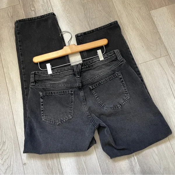 Free People Jeans low rise barrel womens Black (size 29) - Image 5