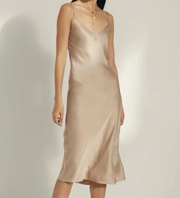 Aritzia Wilfred Only Slip Satin Midi Dress - Image 2