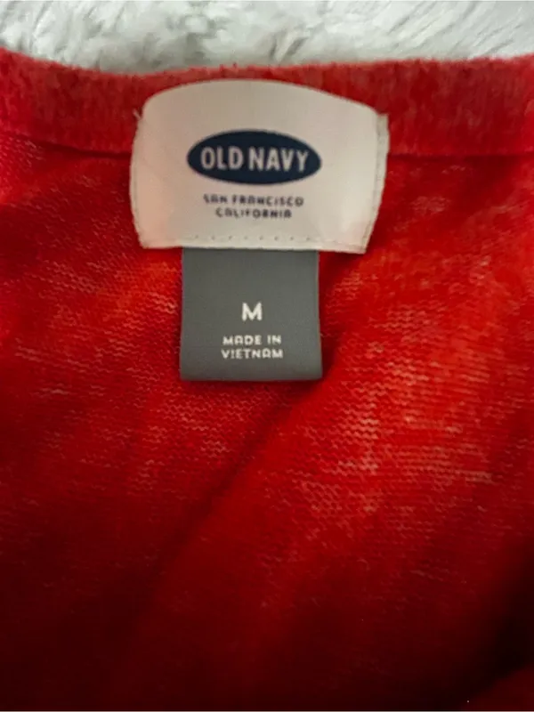 Old Navy Women’s Long Sleeve Crewneck Top — Bright Orange - Image 7