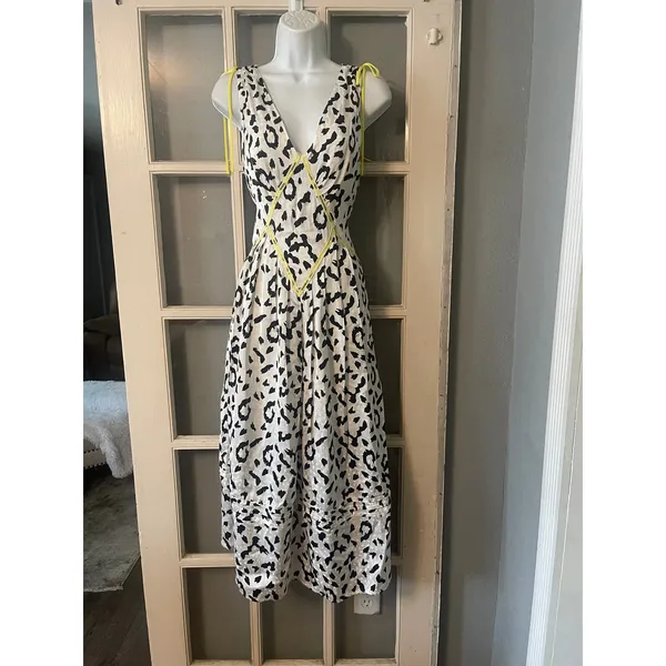 SELF‎ PORTRAIT | Leopard Patterns Sleeveless Dress Size 6 - Image 7