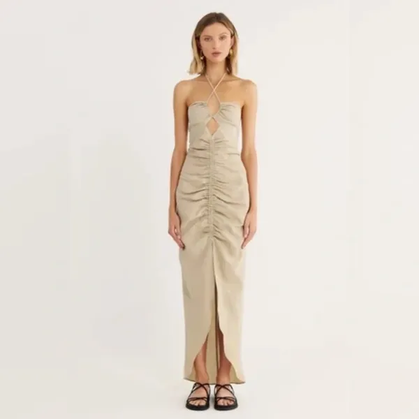 Rumer Estelle‎ Halter Maxi Dress Size M - Image 10
