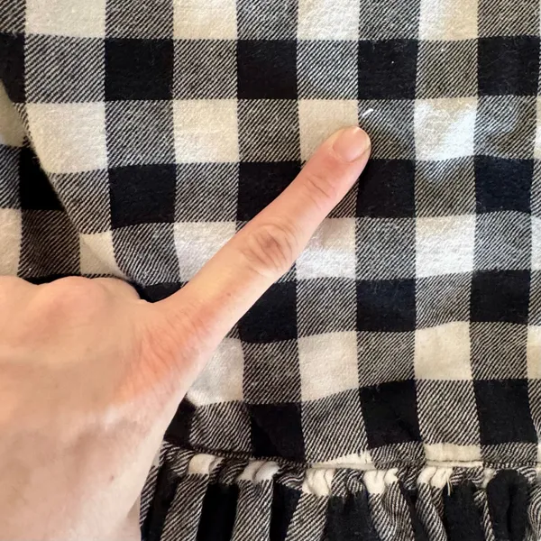 Y2K Victoria’s Secret Pink Buffalo Check Plaid Flannel Shirt XS/S Ruffle Cowgirl - Image 9
