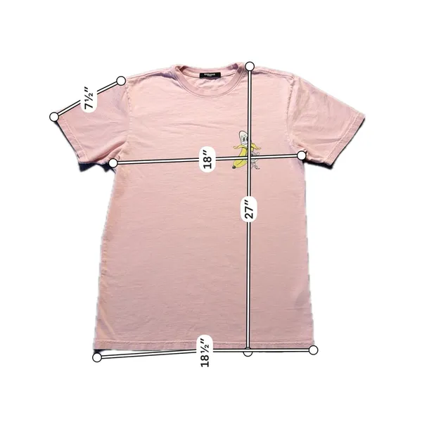 Bananas Monkey Graphic T Shirt Womens Small Pink Streetwear Tee Cotton - Image 5