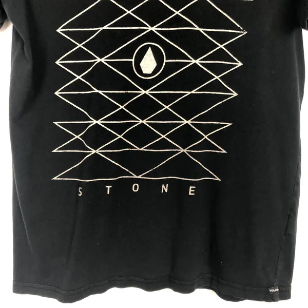 Volcom Men's Organic Cotton Black Tee Shirt Size M - Image 5