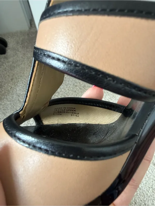 Michael Kors Black and Tan Zip Up High Heel Sandals - Image 7