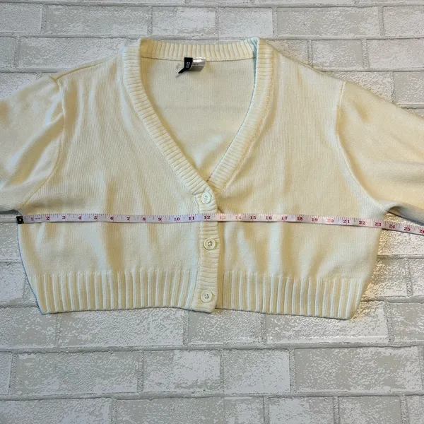 H&M Cream Women's Cardigan Casual Classic size XL - Image 3