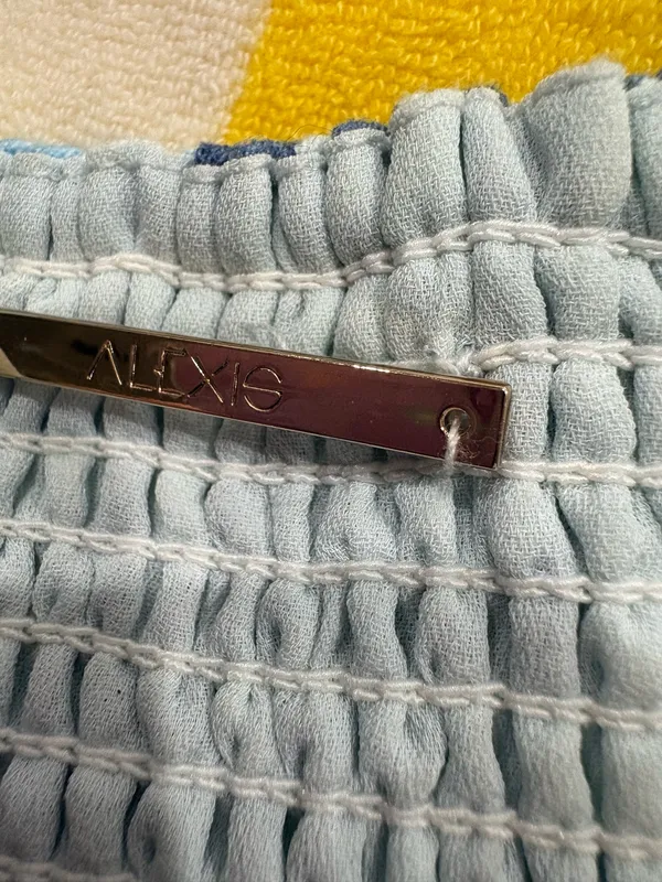 ALEXIS Isola Top in Blue & White Linen XS NWT - Image 9