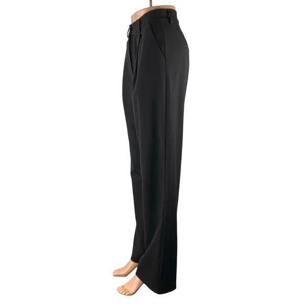Rebelflow Women's Black High Rise Pleated Wide Leg Baggy Trousers Pants Size S - Image 2