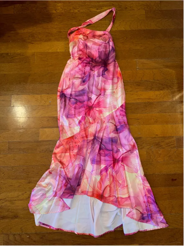 Women's Hello Molly One Shoulder Floral Dress Size 4 Pink Purple - Image 5