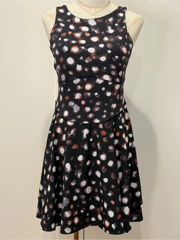 Lululemon Court Crush Tennis Dress Haze Dot Inverse Orange Multi 8 Pickleball - Image 5