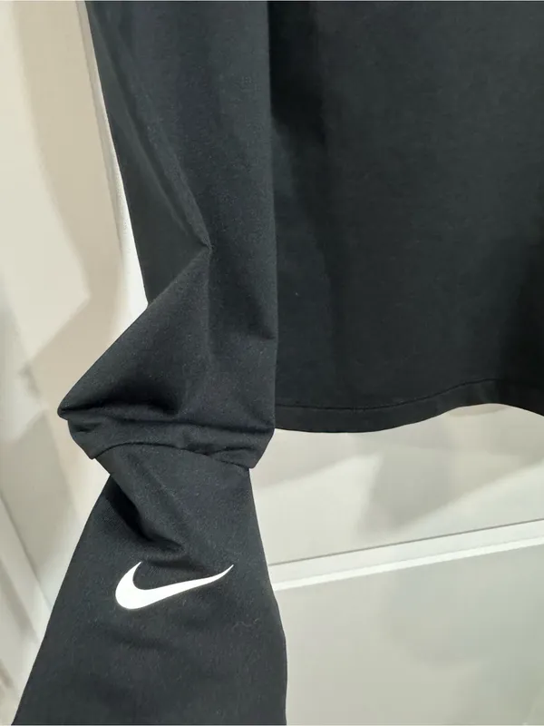 Nike Pro Dri-FIT Long Sleeve Shirt Black Thumbholes BV4101-010 Womens Size L - Image 6