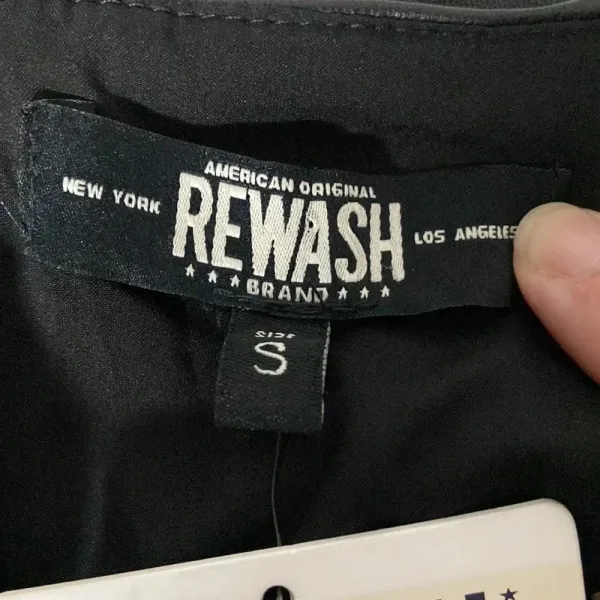 NWT Rewash skirt wet look small black mini skirt‎ asymmetrical whimsigoth - Image 7