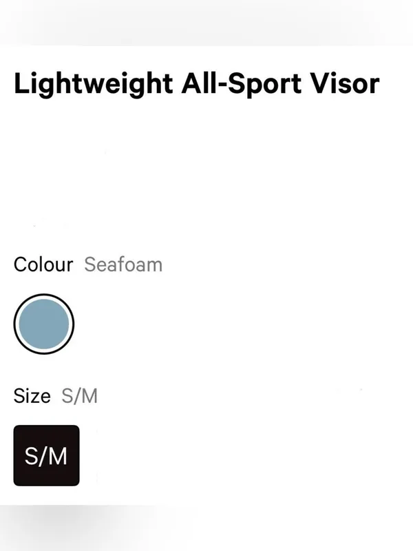 Lululemon Lightweight All-Sport Visor Seafoam S/M - Image 2