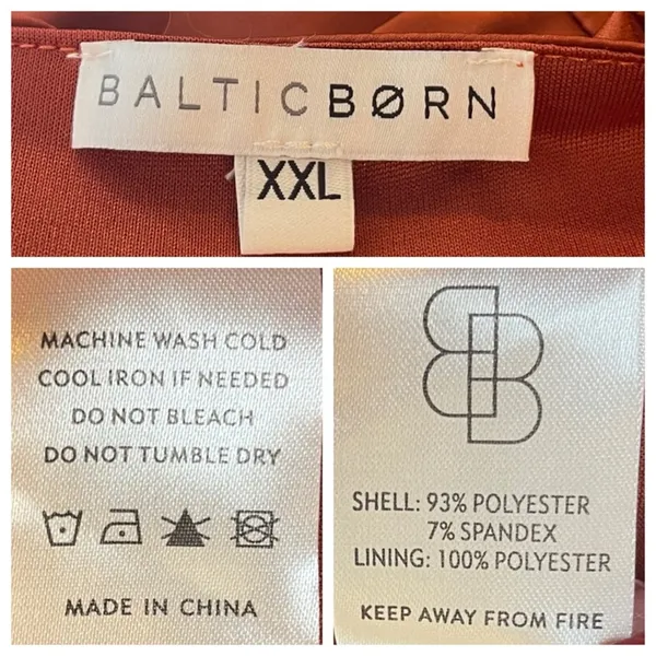 Baltic Born Maxi Wrap Dress Short Sleeve Burnt Orange Satin Women’s Size XXL - Image 11